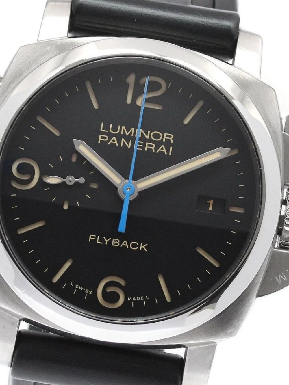 PANERAI Luminor flyback PAM00524 Chronograph Black Dial Automatic Men's_949280